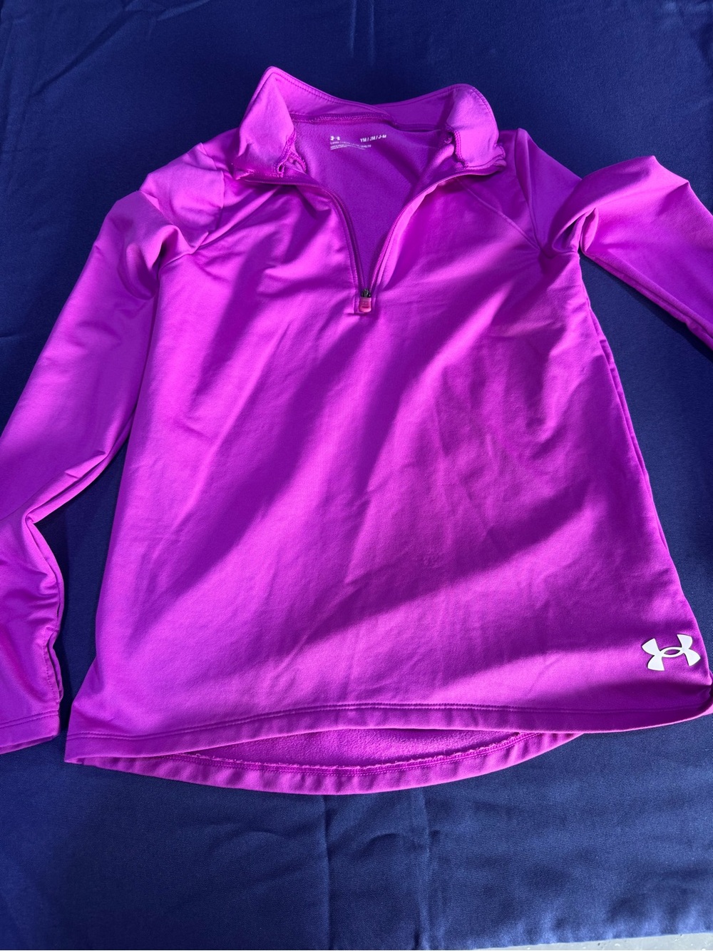Under Armour Girls' Bright Magenta Quarter-Zip Pullover